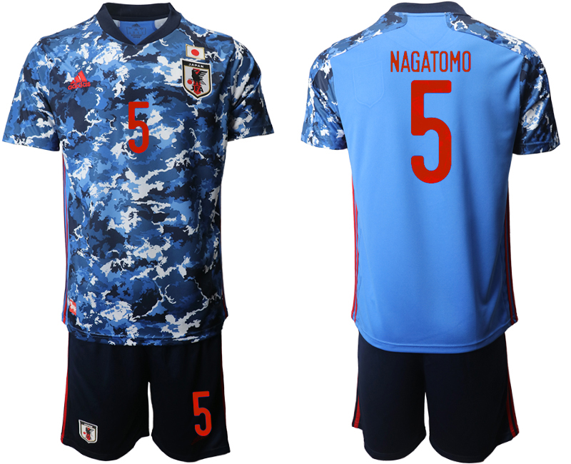 Men 2020-2021 Season National team Japan home blue #5 Soccer Jersey